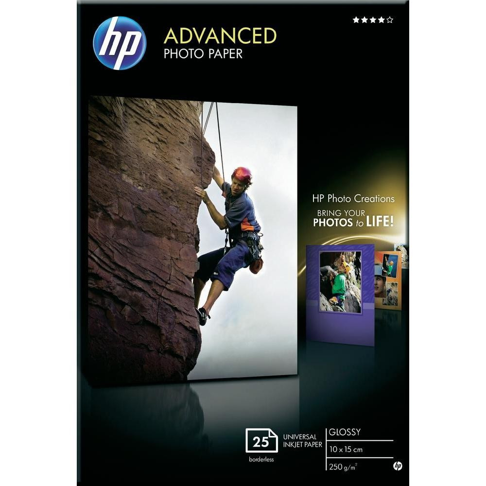 HP 10x15 Fényes Fotópapír 25lap 250g