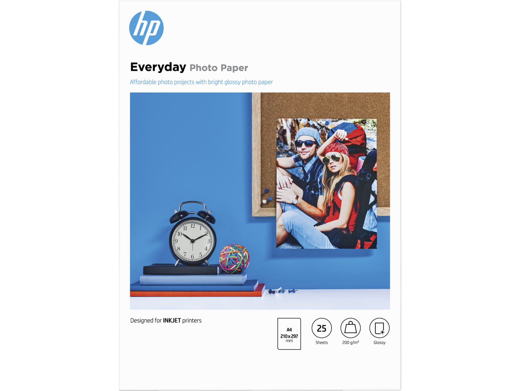 HP A/4 fényes Fotópapír 25lap 200g