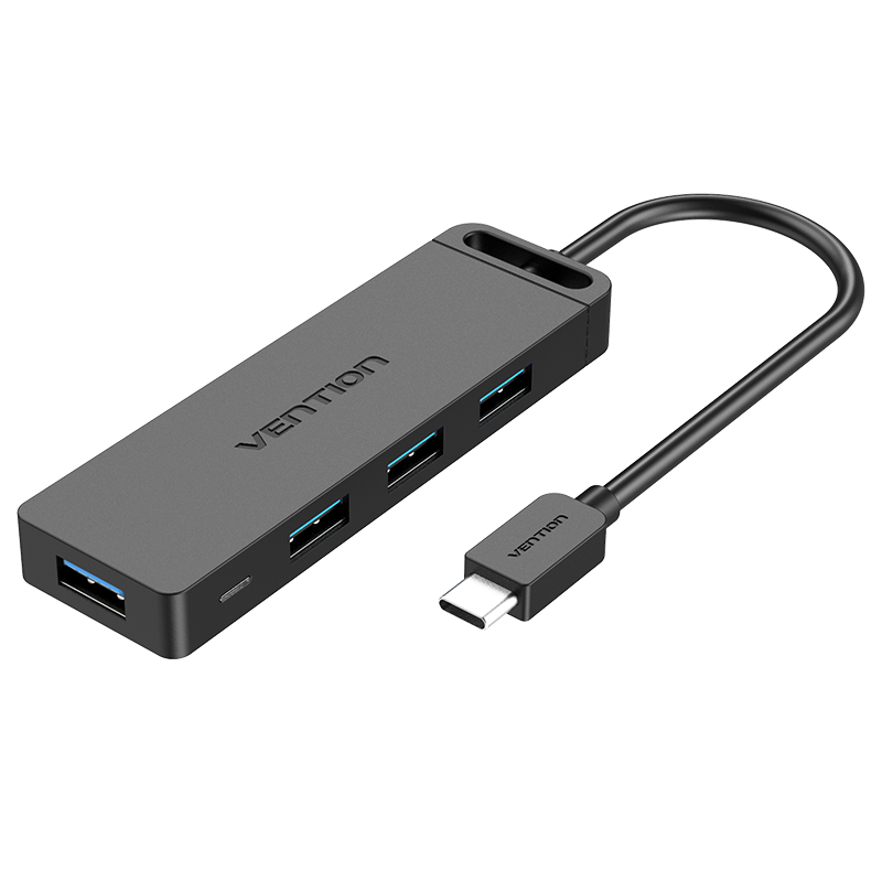 Vention USB-C -> USB-A 3.0*4 & Micro B USB 1m, Hub