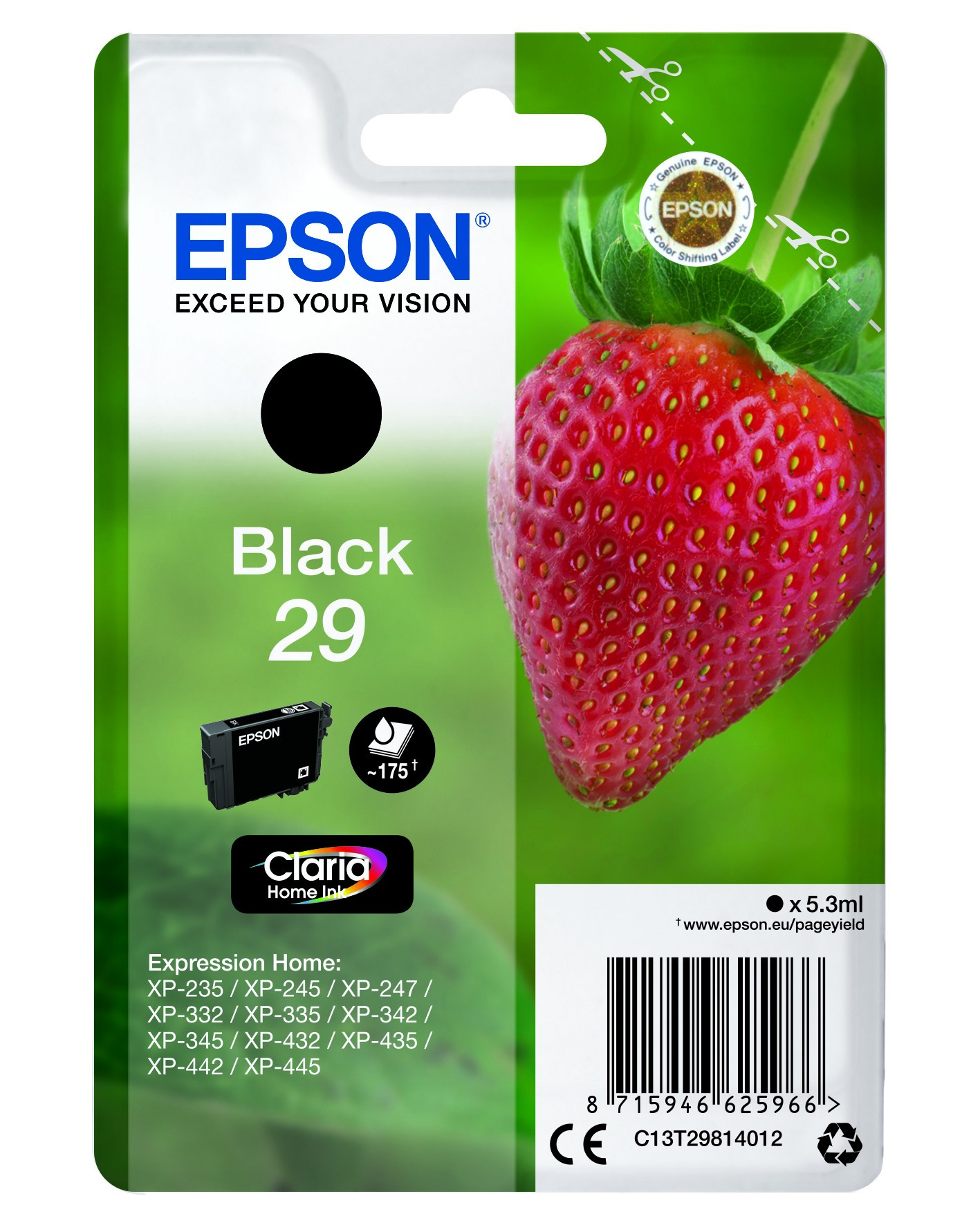 Epson T2981 Tintapatron Black 5,3ml No.29