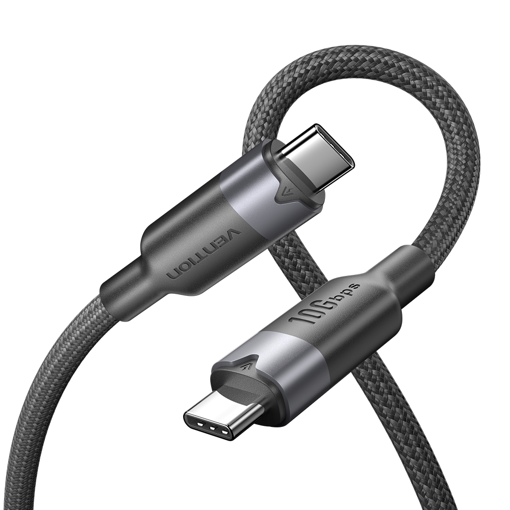 Vention USB-C 3.2/M, 1m,(fekete, Gen2, 10Gbps), kábel
