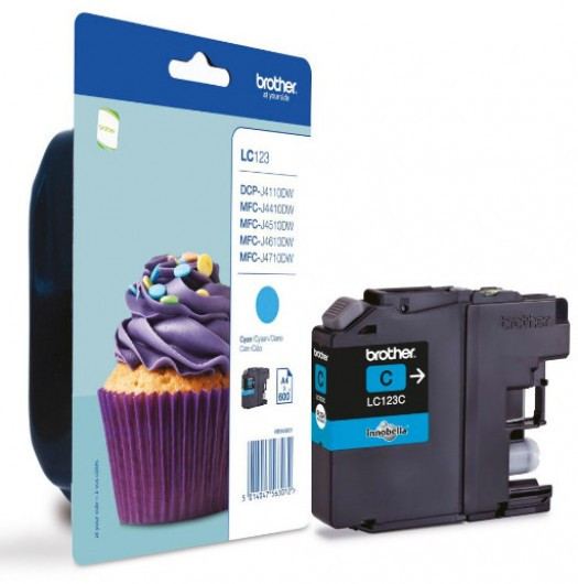 Brother LC123C Tintapatron Cyan 600 oldal kapacitás