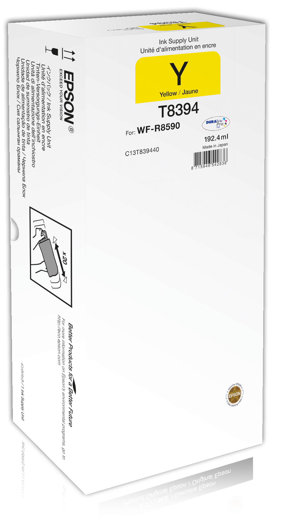 Epson T8394 Tintapatron Yellow 20.000 oldal kapacitás