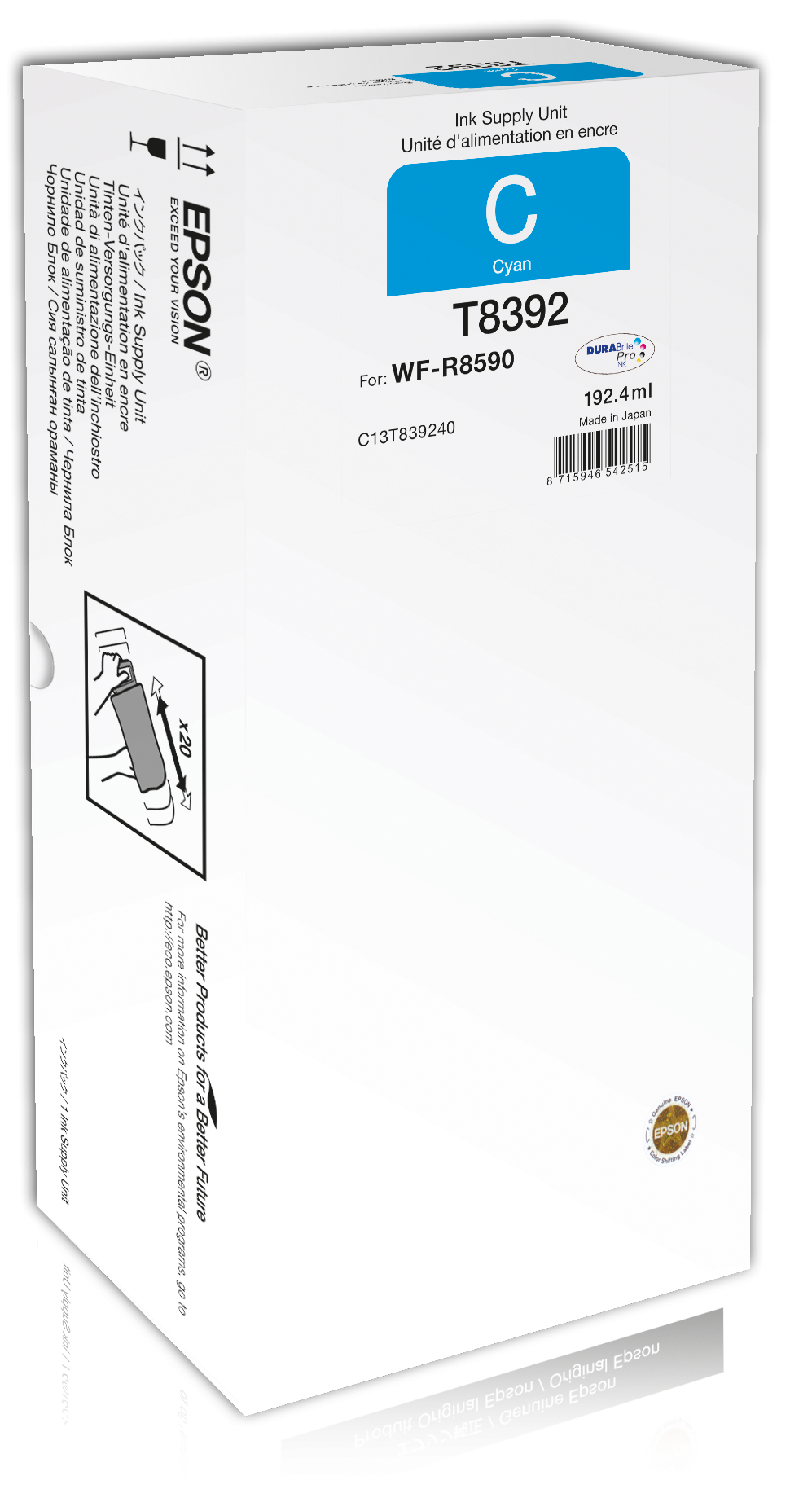 Epson T8392 Tintapatron Cyan 20.000 oldal kapacitás