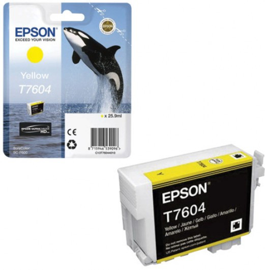 Epson T7604 Tintapatron Yellow 25,9ml