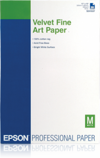 Epson Velvet Fine Art fotópapír (A3+, 20 lap, 260g)