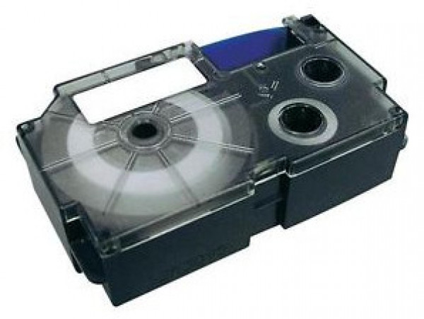 Utángyártott CASIO feliratozógép szalag 12mm x 8m fehér-fekete XR12WE1