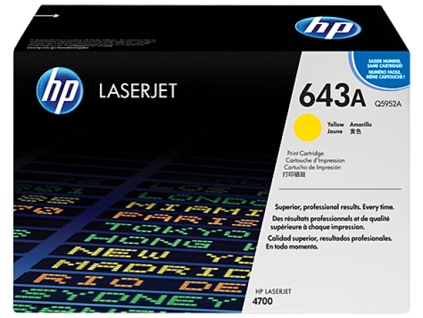 HP Q5952A Toner Yellow 10.000 oldal kapacitás No.643A