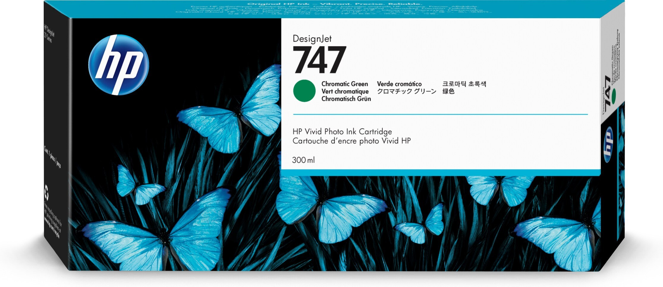 HP P2V84A Patron Chromatic Green 300ml No.747
