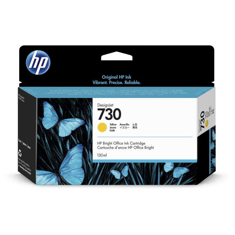 HP P2V64A Patron Yellow 130ml No.730