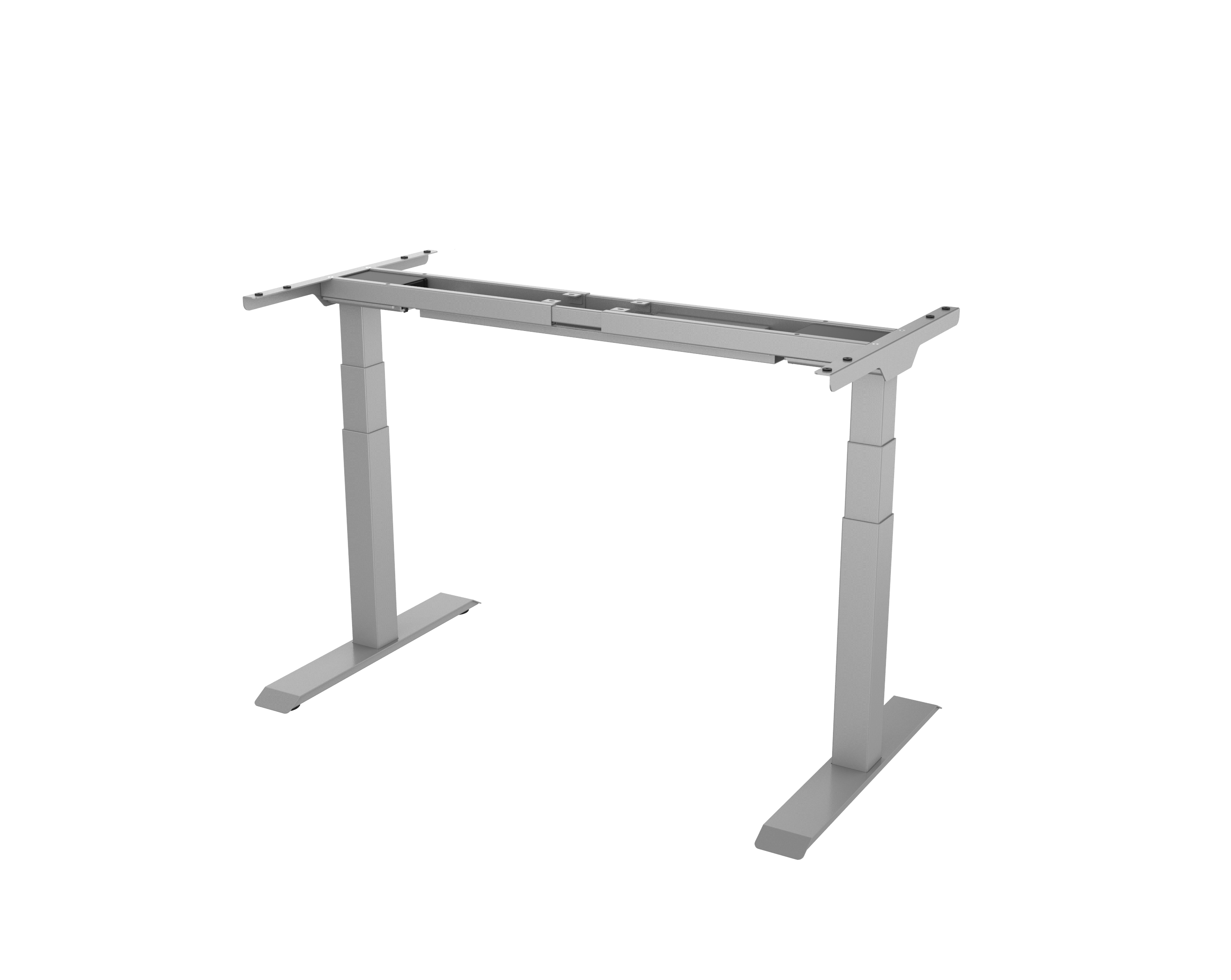 Aarven 2 motoros, 3 szegmensű, ezüst, állítható magasságú , asztaltalp