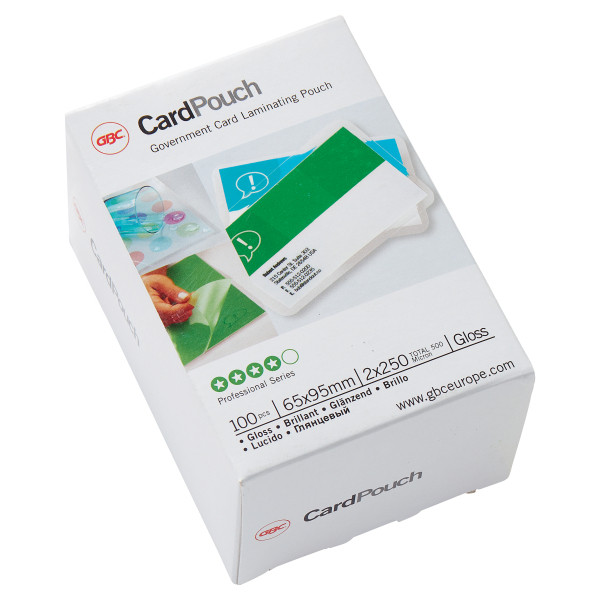 GBC Meleglamináló fólia, 250 mikron, 65x95mm, fényes, 100db