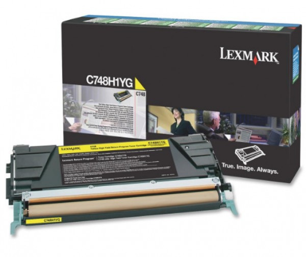 Lexmark C748 High Return Toner Yellow 10K C748H1YG