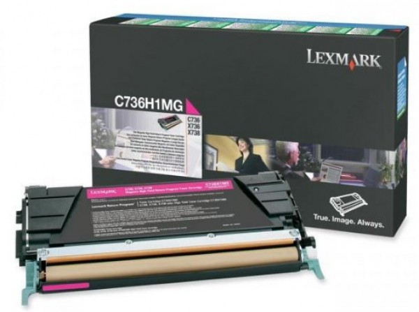Lexmark C736/x736/738 High Return Toner Magenta 10K C736H1MG