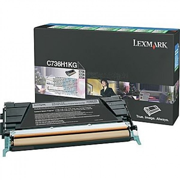 Lexmark C736/X736/738 High Return Toner Black 12k C736H1KG