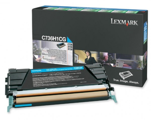 Lexmark C736/x736/738 High Return Toner Cyan 10K C736H1CG