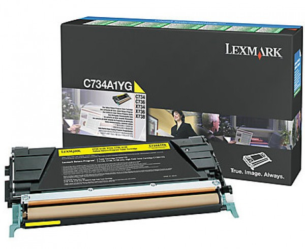 Lexmark C734/X734 Return Toner Yellow 6K C734A1YG