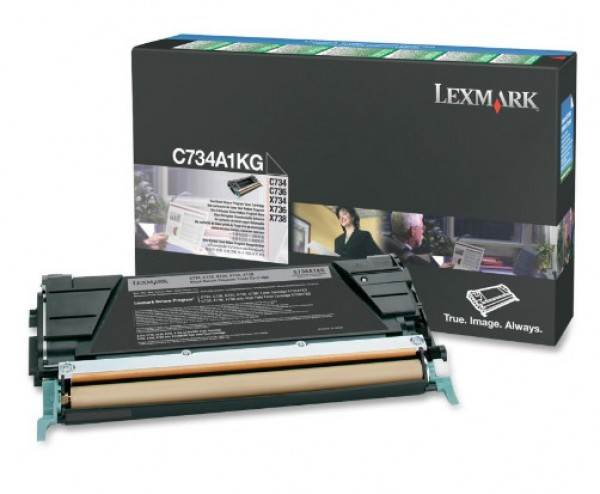 Lexmark C734/X734 Return Toner Black 8K C734A1KG
