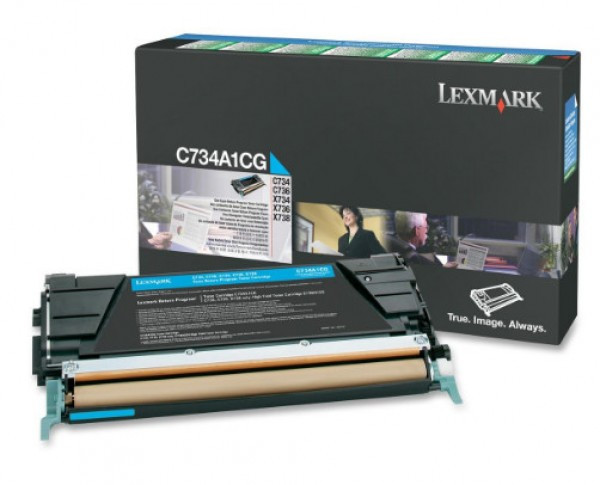 Lexmark C734/X734 Return Toner Cyan 6K C734A1CG