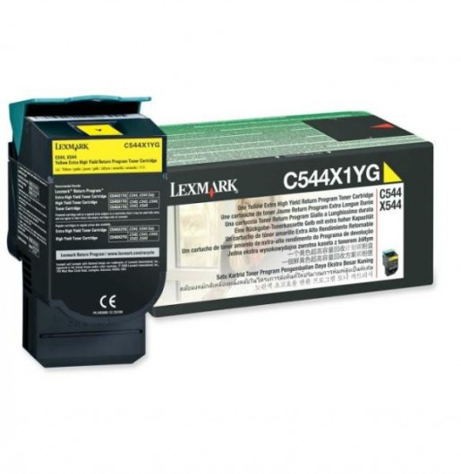 Lexmark C544/X544 Extra High Return Toner Yellow 4K C544X1YG