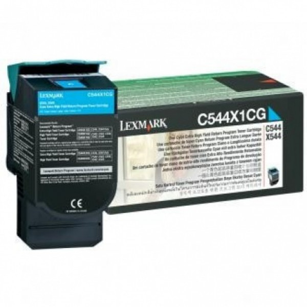 Lexmark C544/X544 Extra High Return Toner Cyan 4K C544X1CG