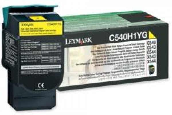 Lexmark C54x/X54x High Return Toner Yellow 2K C540H1YG