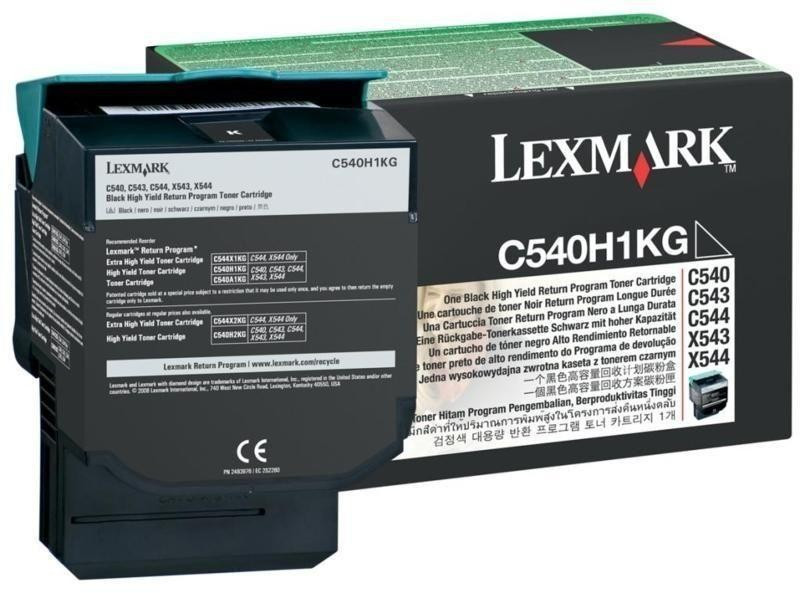 Lexmark C54x/X54x High Return Toner Black 2,5K C540H1KG