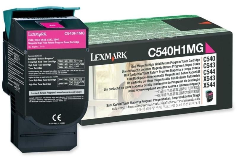 Lexmark C54x/X54x High Return Toner Magenta 2K C540H1MG