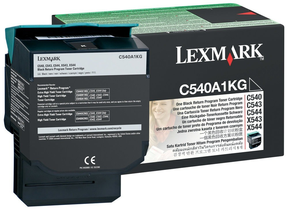 Lexmark C54x/X54x Return Toner Black 1K C540A1KG