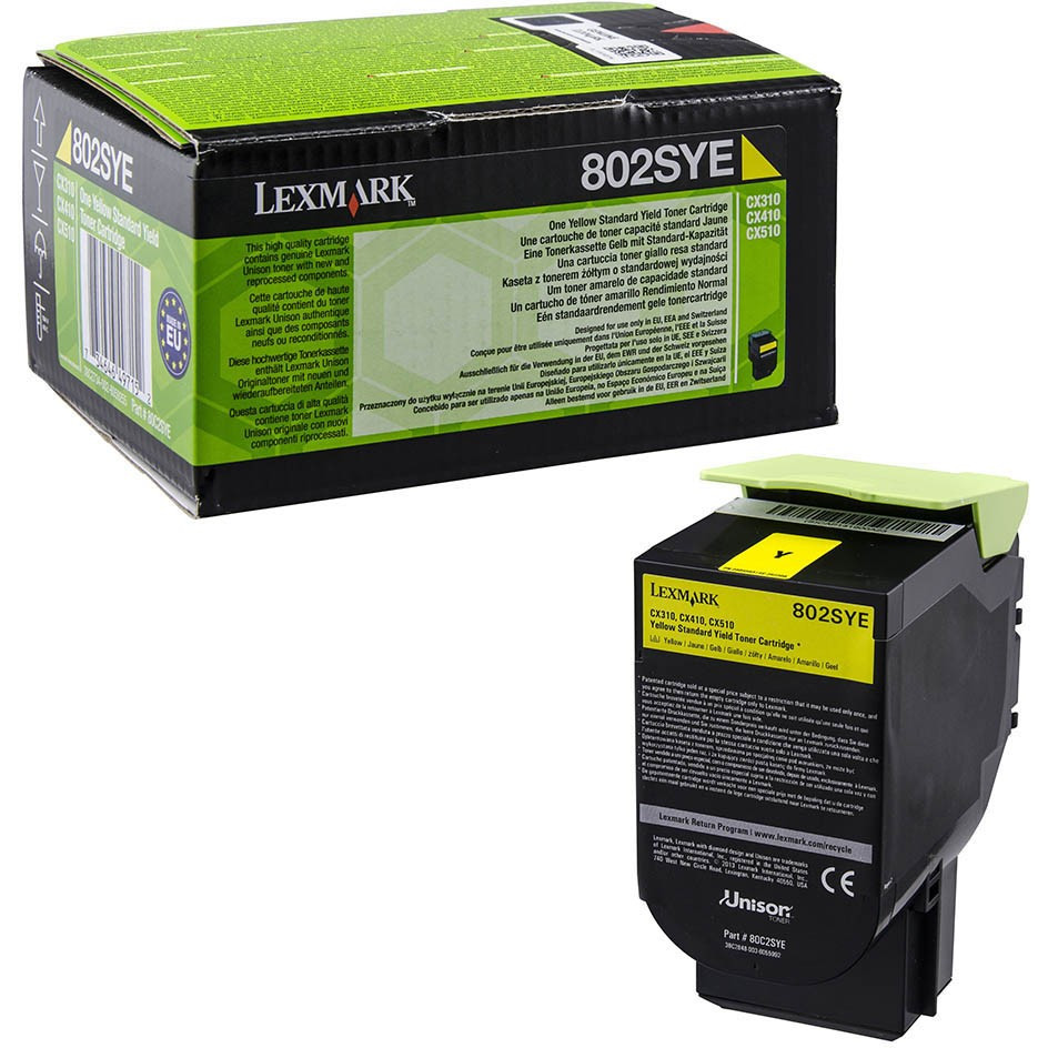 Lexmark CX310/410/510 Standard Corporate Toner Yellow 2K 80C2SYE