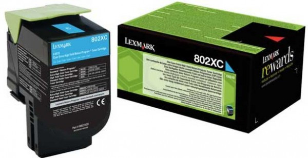 Lexmark CX510 Extra High Return Toner Cyan 4K 80C2XC0