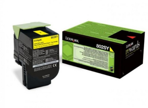 Lexmark CX310/410/510 Standard Return Toner Yellow 2K 80C2SY0