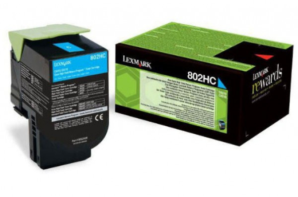 Lexmark CX410/510 High Return Toner Cyan 3K 80C2HC0