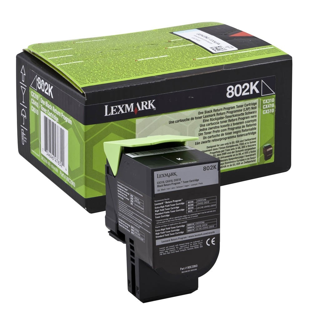 Lexmark CX310/410/510 Return Toner Black 1K 80C20K0