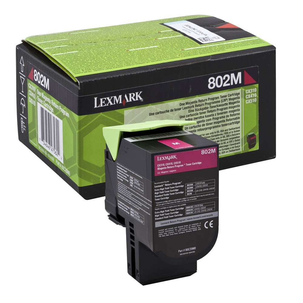 Lexmark CX310/410/510 Return Toner Magenta 1K 80C20M0