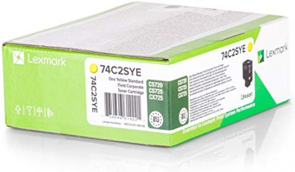 Lexmark CS720/725/CX725 Standard Corporate Toner Yellow 7K 74C2SYE