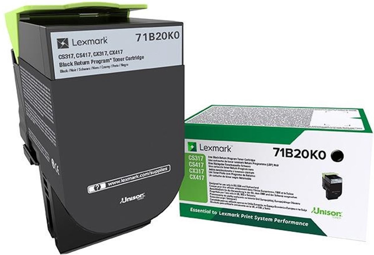 Lexmark CS/CX/317/417/517 Return Toner Black 3K 71B20K0