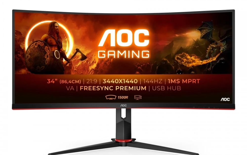 Aoc CU34G2XE/BK 34" UWQHD 144Hz VA monitor