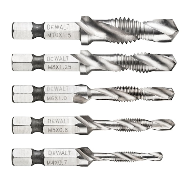 DEWALT Bithegy, önmetsző, 5 db, M4,M5,M6,M8,M10