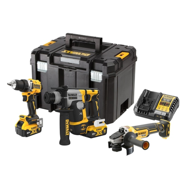 DEWALT Készlet, 3 gép, 18V, XR, 2x5Ah