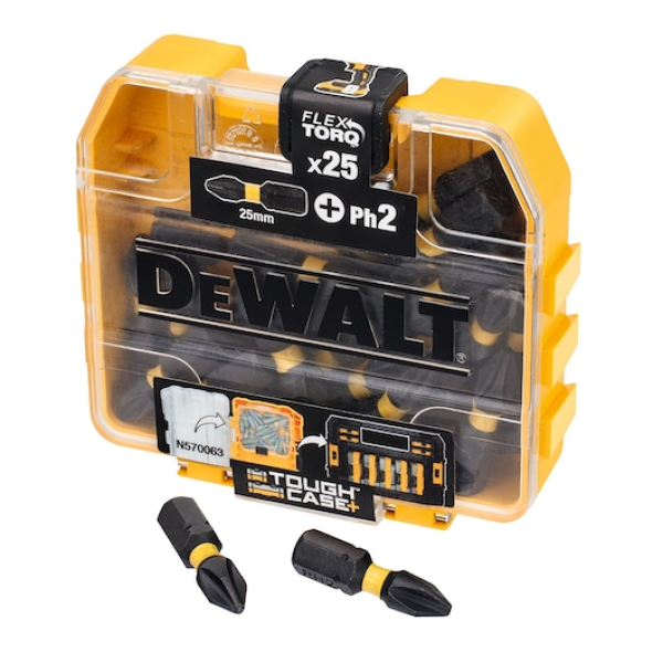 DEWALT Bithegy, csavarhúzó, PH2, 25mm, FLEXTORQ, 25db