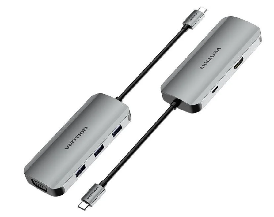 Vention USB-C -> HDMI/VGA/USB 3.0x3/PD Dokkoló