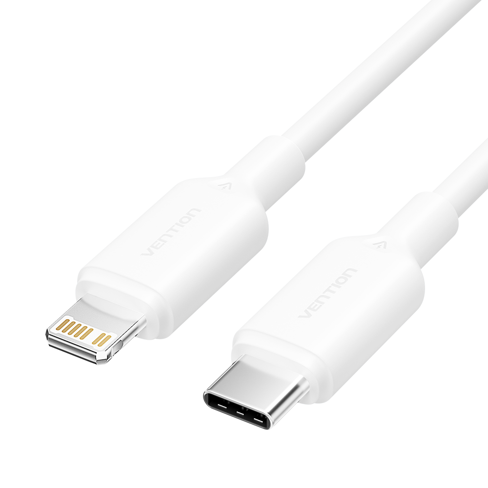 Vention USB-C 2.0 -> Lightning, (3A, fehér) 2m, kábel