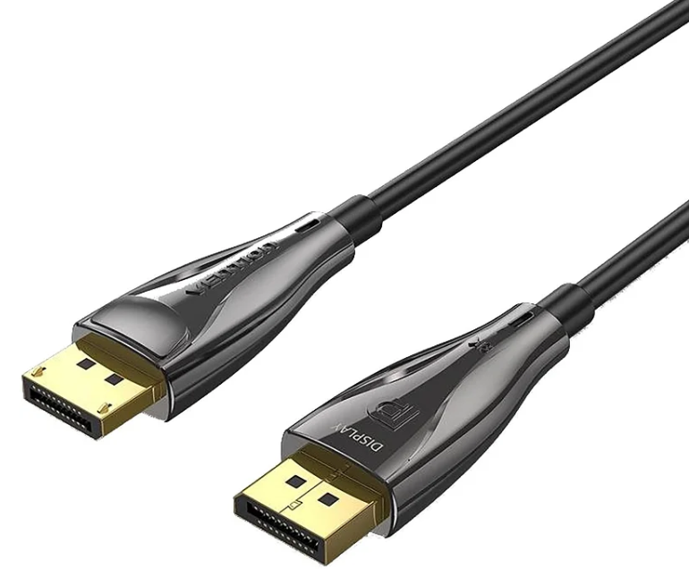 Vention Displayport/M -> Displayport/M (8K, optikai, fekete), 30m, kábel