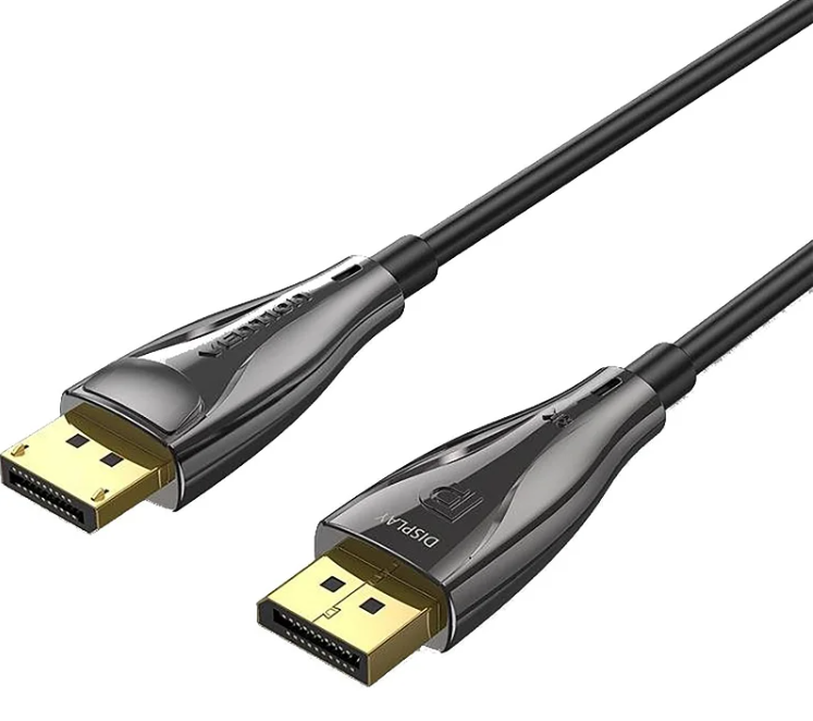 Vention Displayport/M -> Displayport/M (8K, optikai, fekete),  20m, kábel