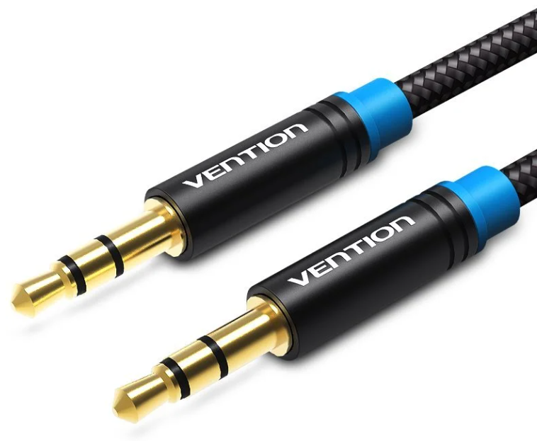 Vention 3.5mm jack/M ->  3.5mm jack/M,  (audio,szövet), 1m, kábel