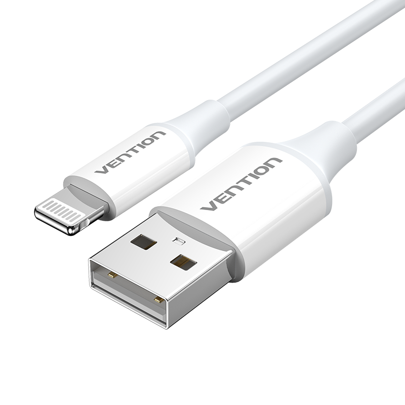 Vention USB-A 2.0 -> Lightning, (2,4A, fehér) 1,5m, kábel