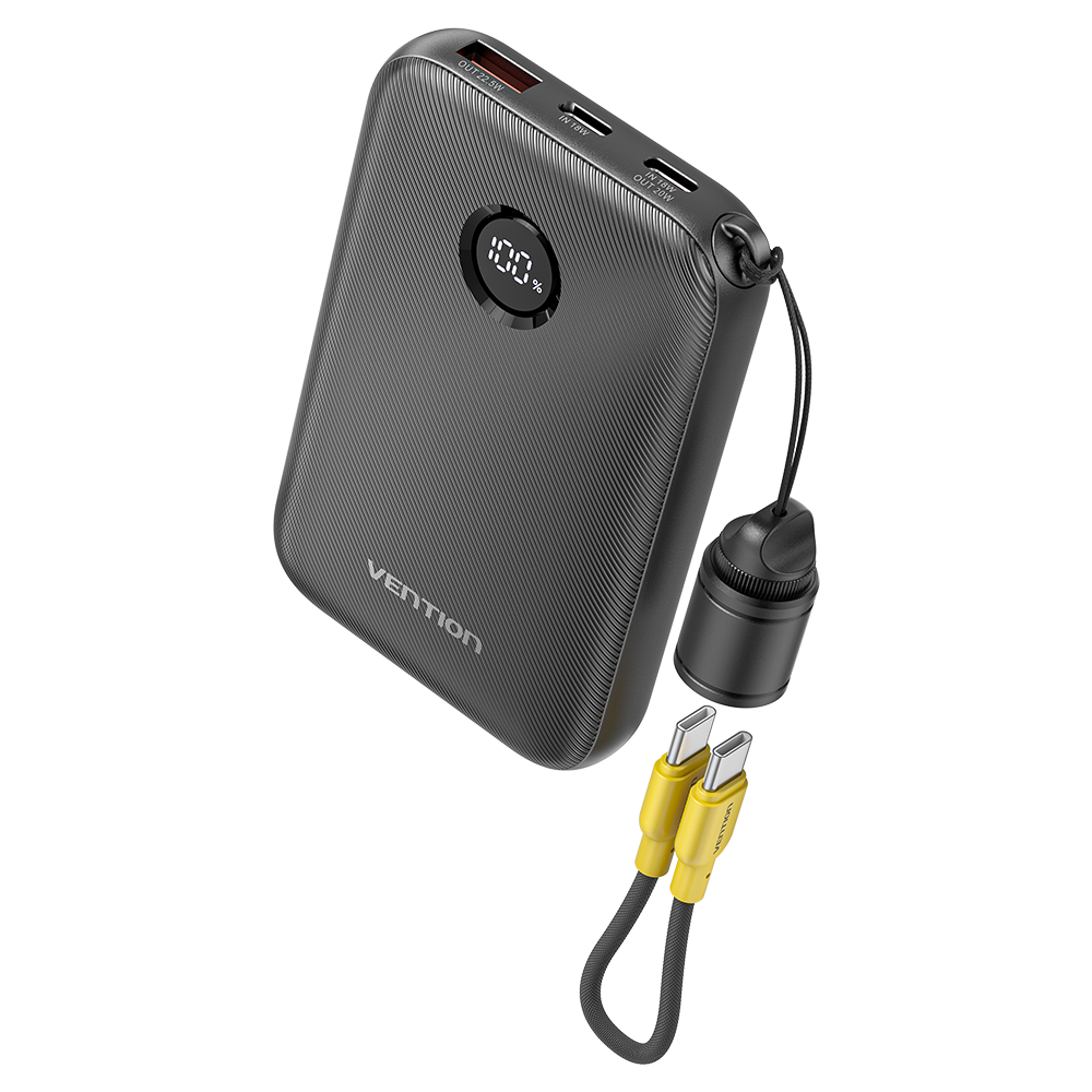 Vention FKAB0-C 10000mah, (fekete,22,5W) , powerbank