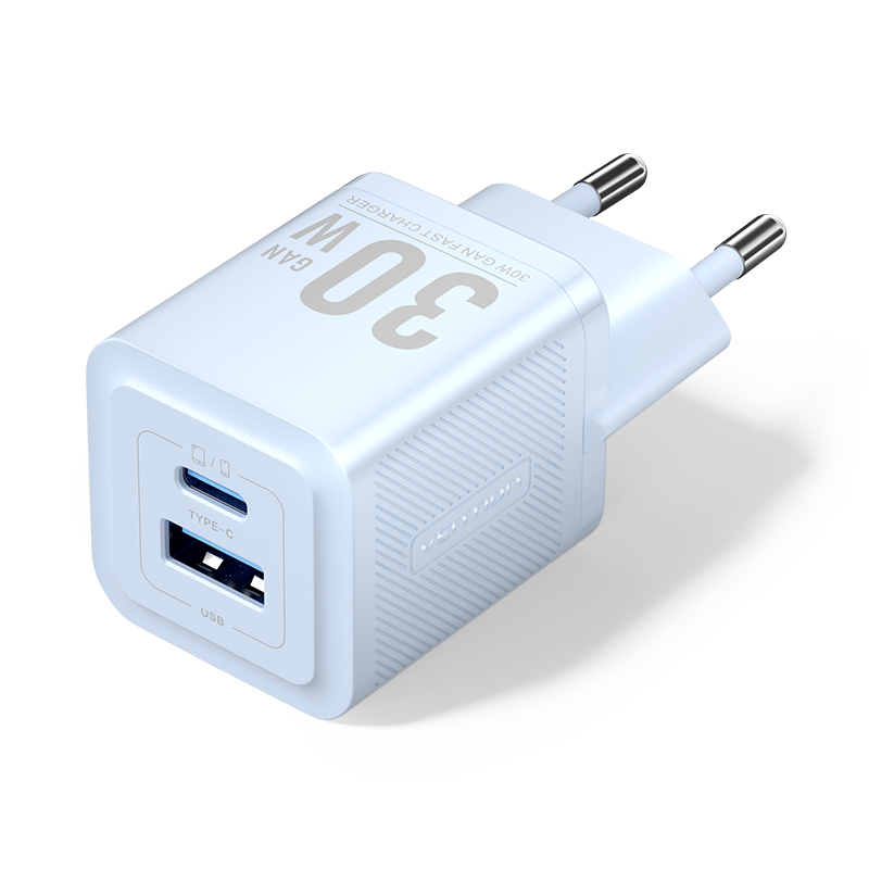 Vention USB-C+A (30W/30W, 2-portos, kék, GaN), töltő