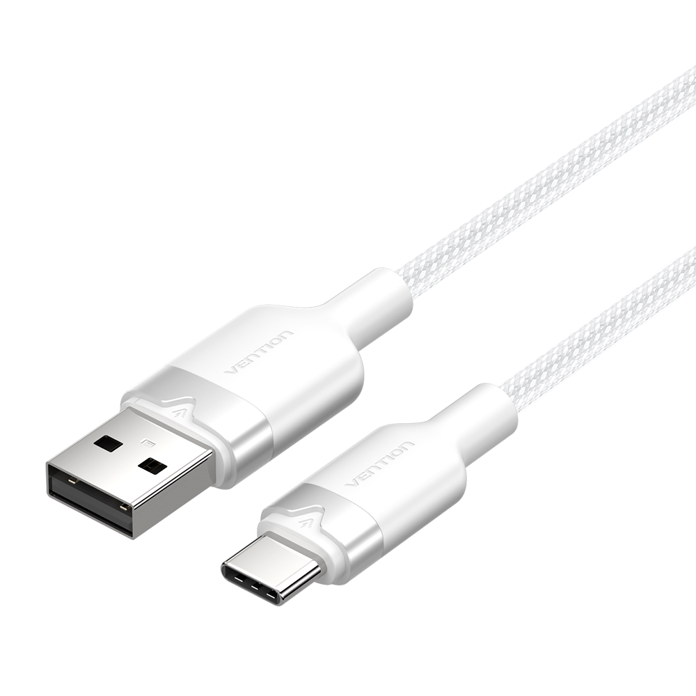 Vention USB-A 2.0/M -> USB-C/M, 2m,(fehér,3A), kábel